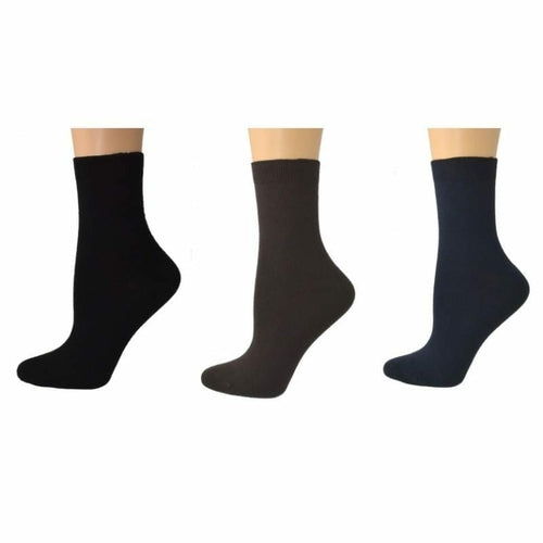 Low Cut Rayon Quarter-High Socks for Men - 3 Pair Packs in Classic