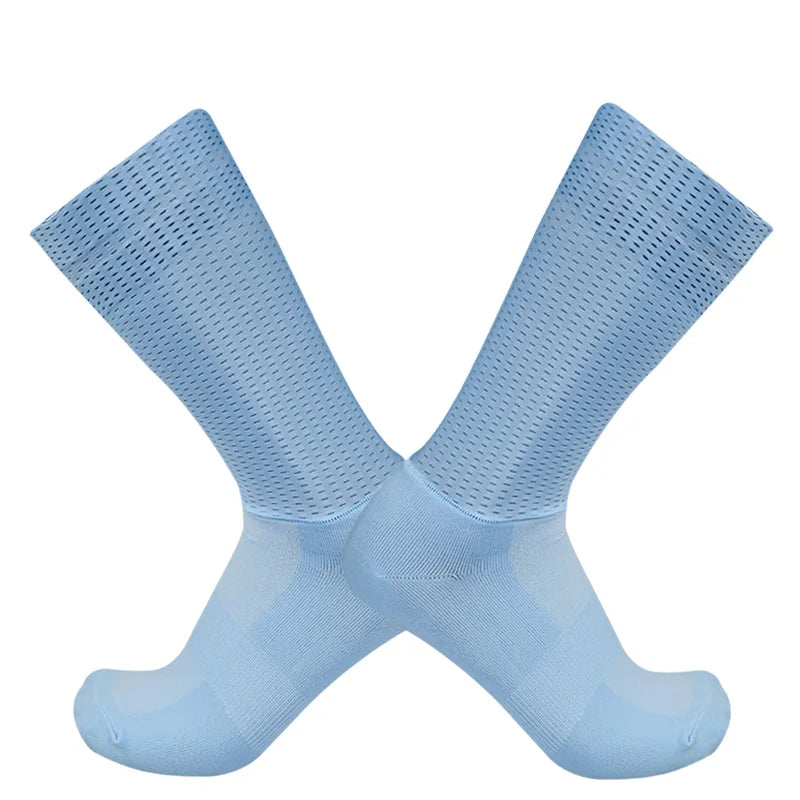 New Summer Aero Bike Team Cycling Socks Silica Gel Non-slip Breathable