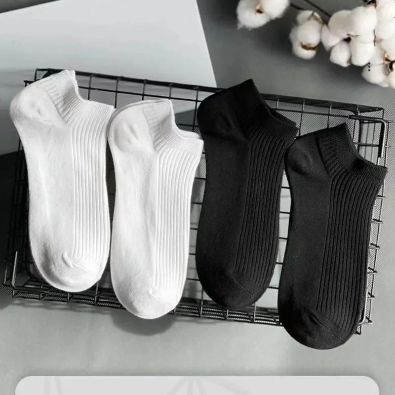 5 Pairs/Pack Ankle Socks Women Cotton Invisible Sweat-absorbing Girls