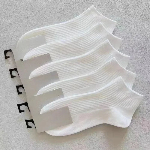 5 Pairs/Pack Ankle Socks Women Cotton Invisible Sweat-absorbing Girls