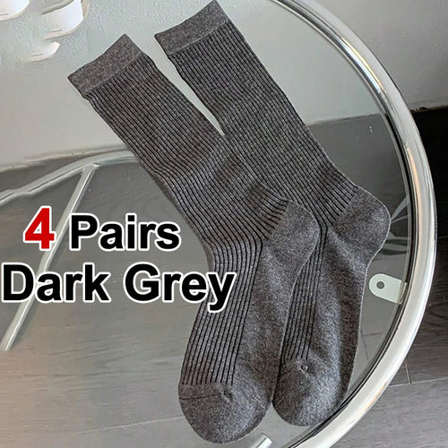 4 Pairs Women Mid To Small Leg Socks Knee High Socks Socks Black White