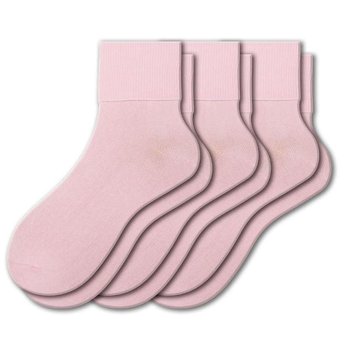 Turn Cuff Organic Cotton Seamless Toe in Convenient 3 Pair Packs