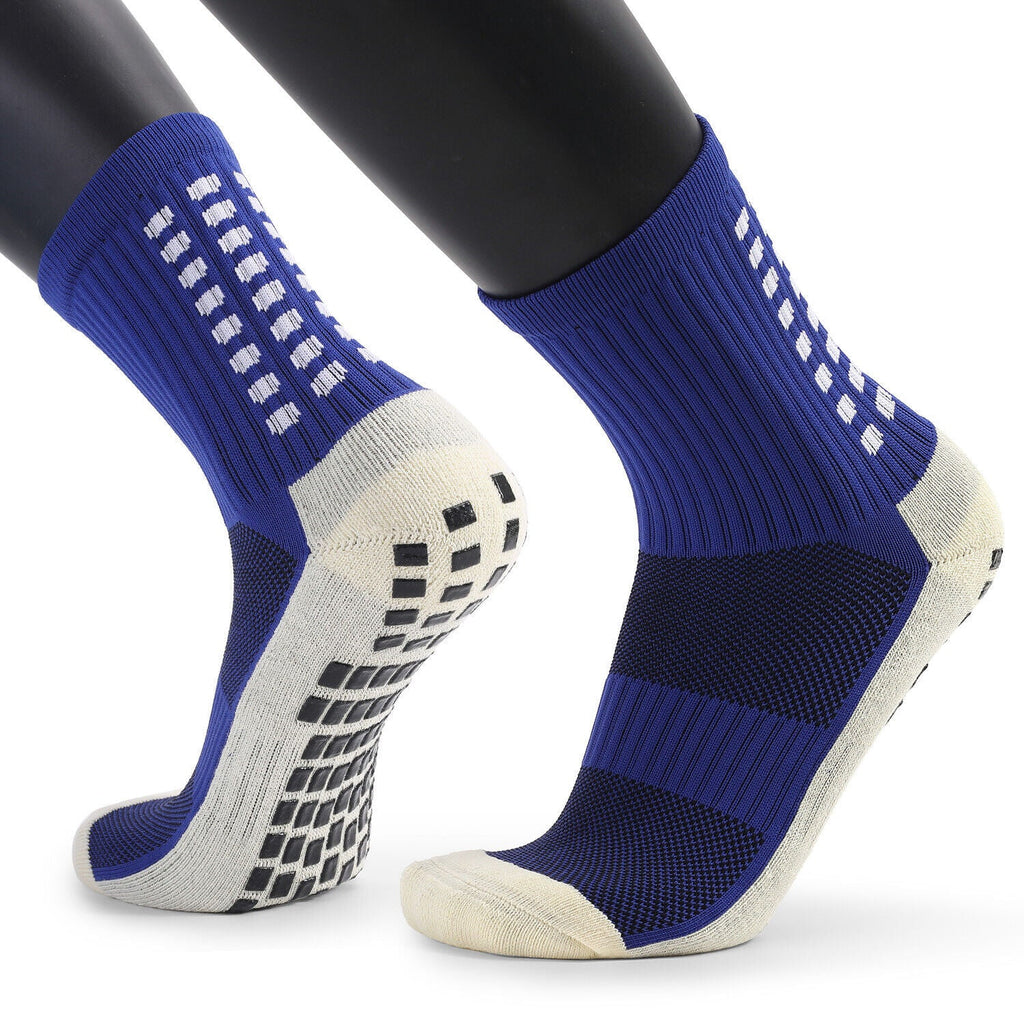 3 Pair Sport Socks Anti Slip W/ Grip Soccer Men Football Basketball