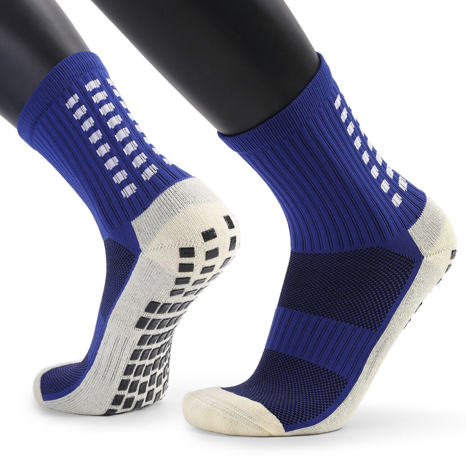 3 Pair Sport Socks Anti Slip W/ Grip Soccer Men Football Basketball