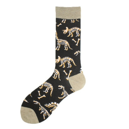 Cotton Happy Funny Socks Men Alien Planet Shark Crazy Design Sokken