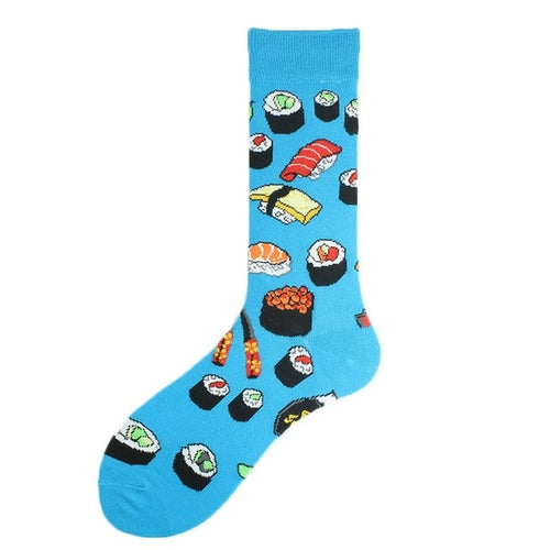 Cotton Happy Funny Socks Men Alien Planet Shark Crazy Design Sokken