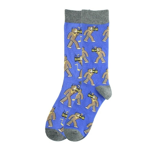 Cotton Happy Funny Socks Men Alien Planet Shark Crazy Design Sokken