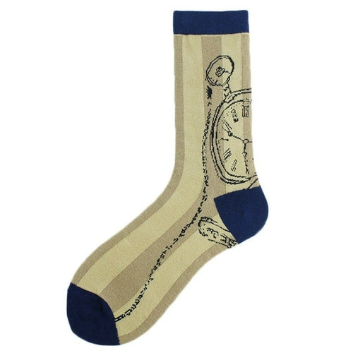 Cotton Happy Funny Socks Men Alien Planet Shark Crazy Design Sokken