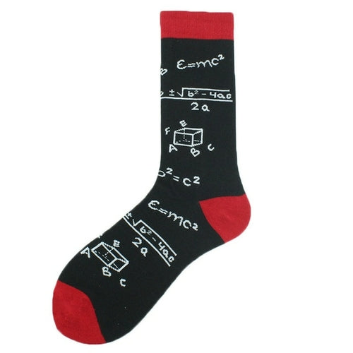 Cotton Happy Funny Socks Men Alien Planet Shark Crazy Design Sokken