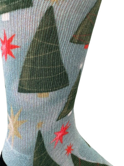 Christmas and Hanukkah Holiday Colorful CoolMax Crew Socks for Men &