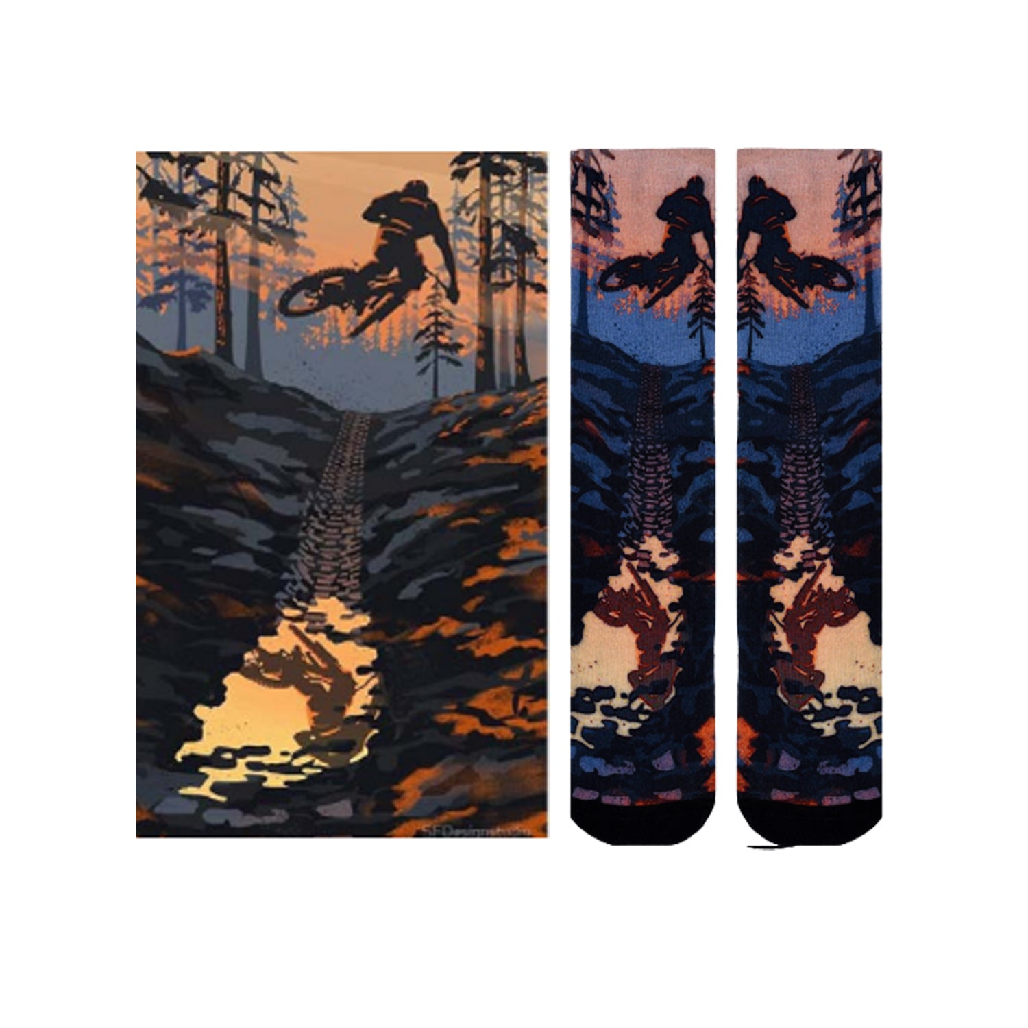 Men & Women's CoolMax Knee-High Socks, Nature Inspired Collection for