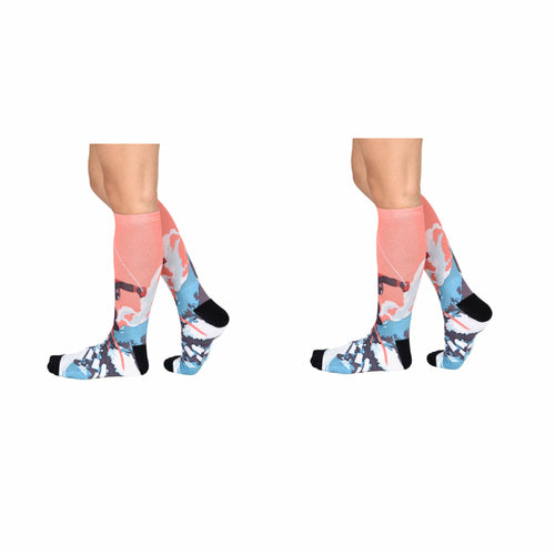 Men & Women's CoolMax Knee-High Socks, Nature Inspired Collection for
