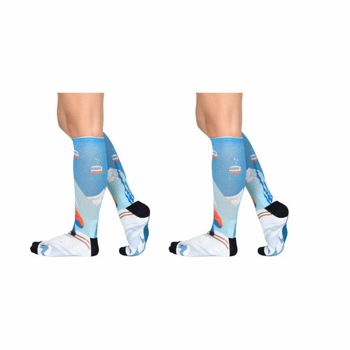 Men & Women's CoolMax Knee-High Socks, Nature Inspired Collection for