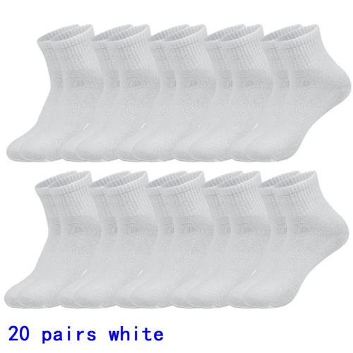 4/5/8/10/20 Pairs of MEN'S AND WOMEN'S Black Cotton Business Mid