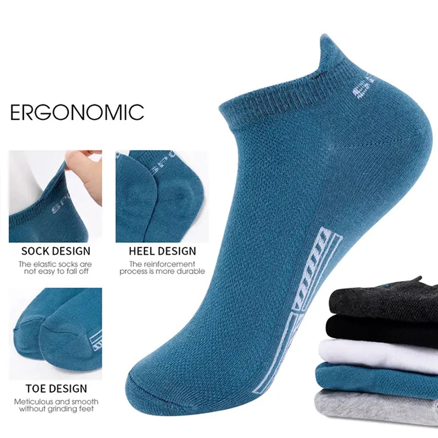 5/10/20 Pairs Men Short Socks Trendy High-Quality Low Cut Round Neck