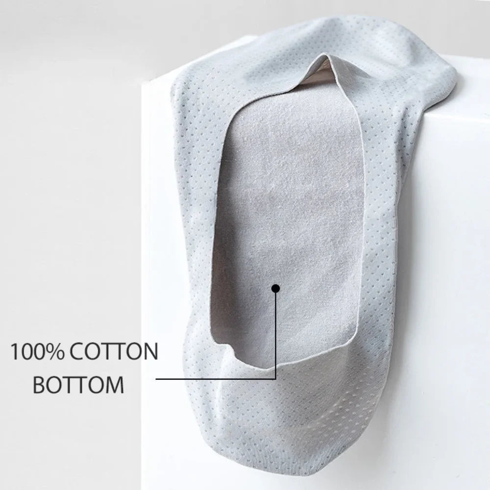 HSS 5 Pairs/Lot Men's Boat Socks 100% Cotton Deodorant Sweat