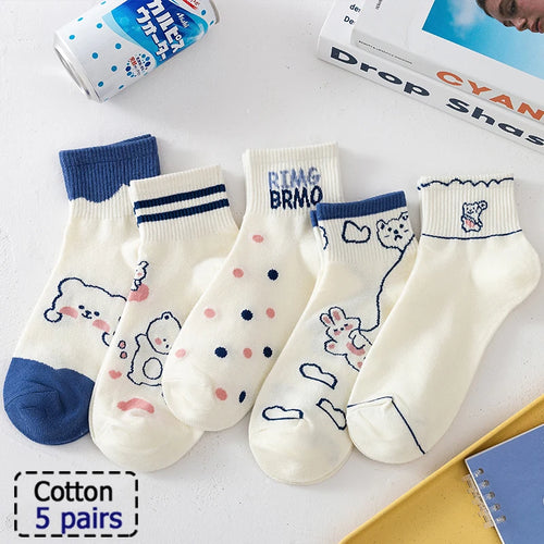 5/10 Pair  New Striped Casual Breathable Socks High Quality Harajuku