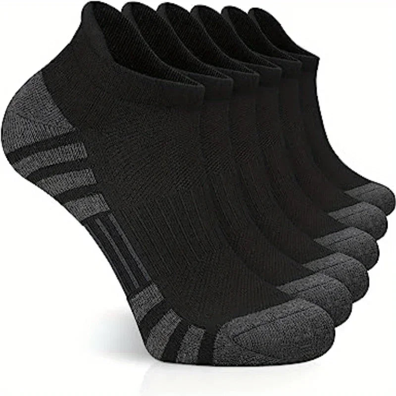 6/12/18Pairs Ankle Athletic Running Socks Cushioned Cotton Breathable