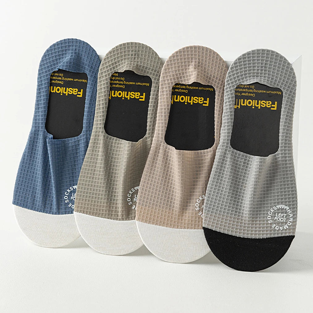 3Pairs Men's Invisible Socks Thin Breathable Comfortable High Quality