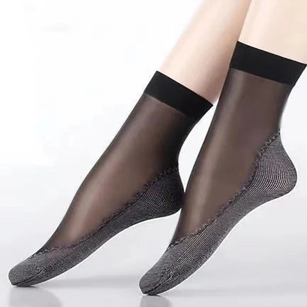 5/10 Pairs Women Socks Soft Socks Non-slip Summer Ultrathin Breathable