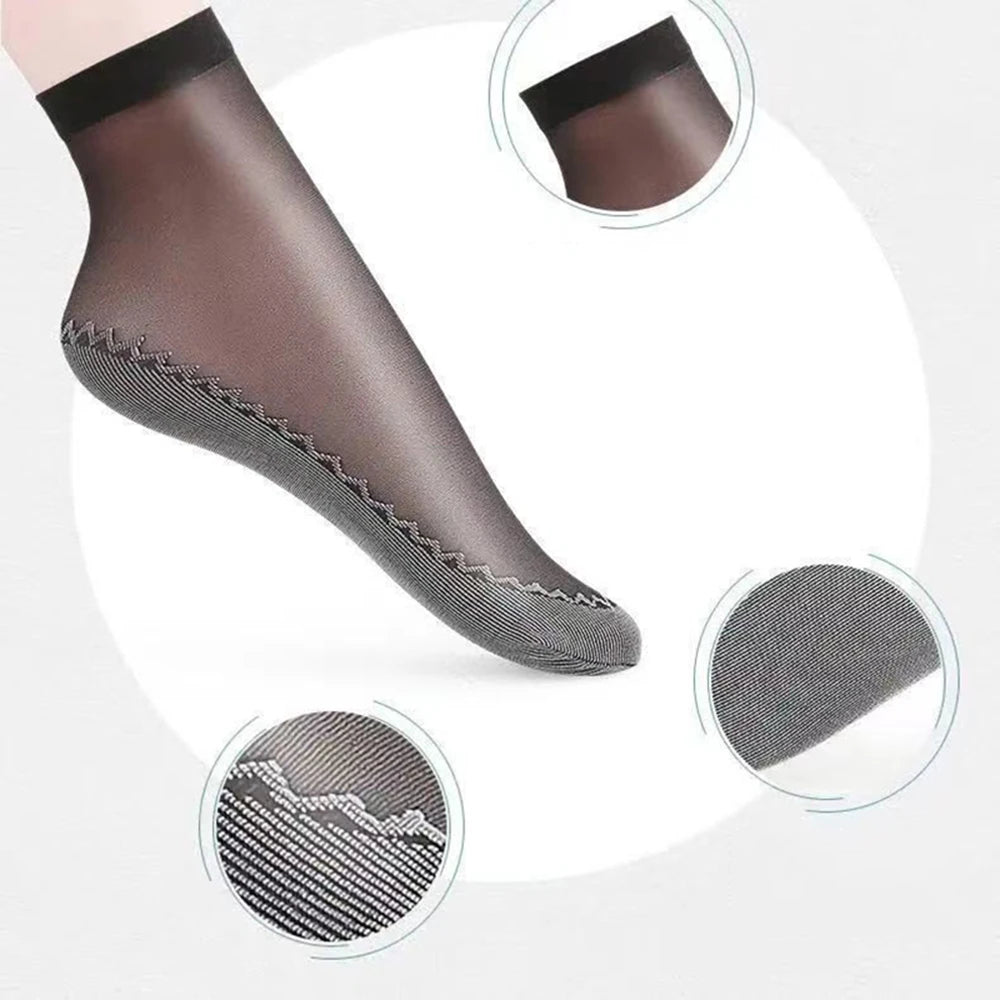 5/10 Pairs Women Socks Soft Socks Non-slip Summer Ultrathin Breathable