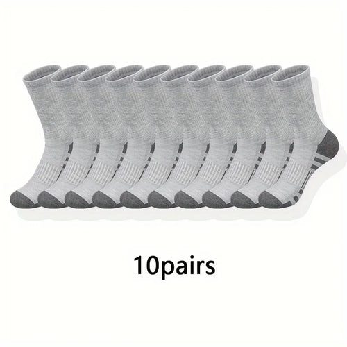 10/20/30 Pairs Ultra Soft Breathable Men Classic Crew Socks Comfy