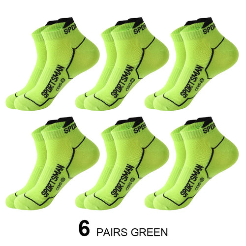 6 Pairs Socks Men's Short Socks Sweat Absorbent and Odorous Basketball