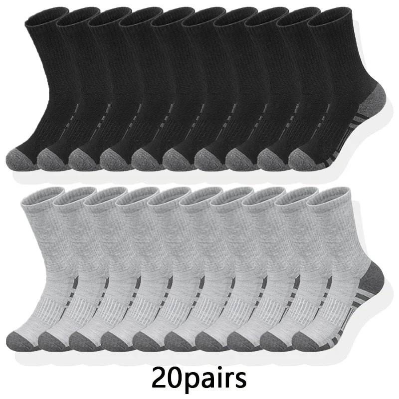10/20/30 Pairs Ultra Soft Breathable Men Classic Crew Socks Comfy