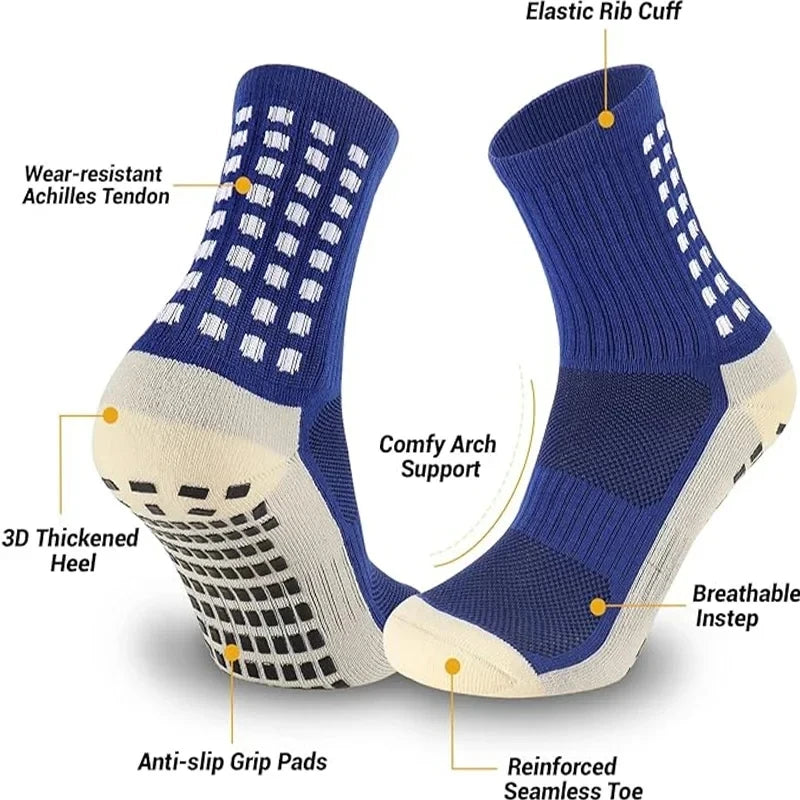 1Pc Adhesive Towel Sole Running Socks Non-slip Marathon Football Socks