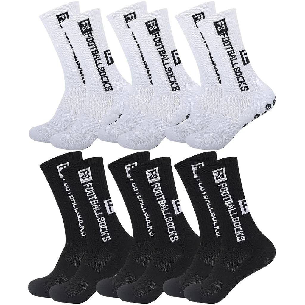 6Pairs Non Slip Grip Socks for Men Women Football Basketball Baseball
