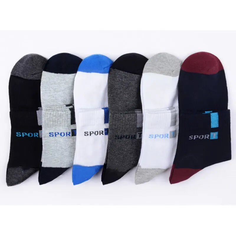 5Pairs/Lot Men's Socks Mid-tube Socks Absorb Sweat Running