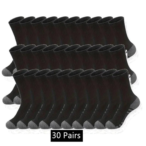 10/20/30 Pairs Men's Classic Crew Socks Unisex Sports Socks for Men
