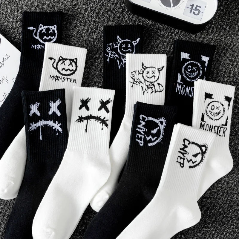 10 pairs of men's sports socks, casual, breathable, and versatile.