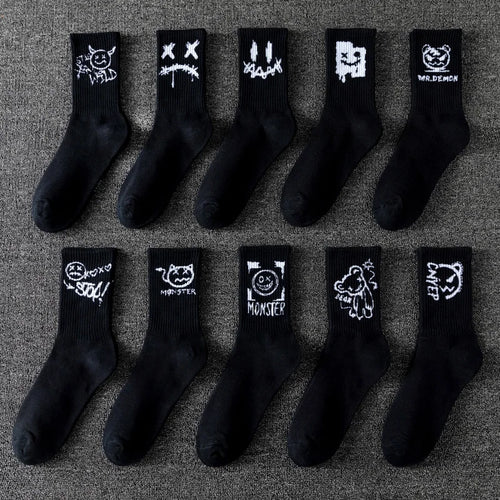 10 pairs of men's sports socks, casual, breathable, and versatile.