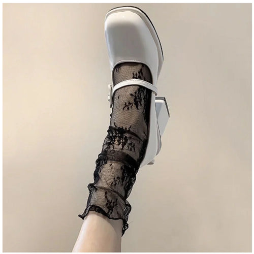 1/2 Pairs Thin Socks Women Summer Ultra Breathable Transparent Lace
