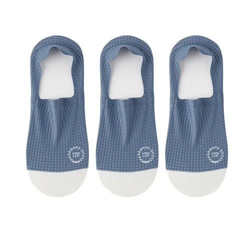 3Pairs Men's Invisible Socks Thin Breathable Comfortable High Quality