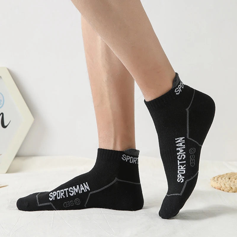 6 Pairs Socks Men's Short Socks Sweat Absorbent and Odorous Basketball