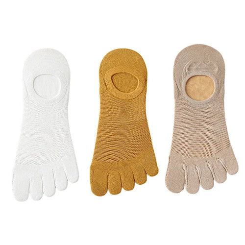 3 Pairs/lot Men's Socks Breathable Sweat Novelty Toe Socks Fashion