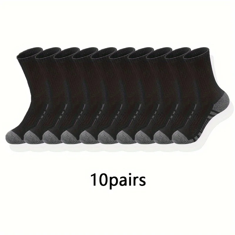 10/20/30 Pairs Ultra Soft Breathable Men Classic Crew Socks Comfy