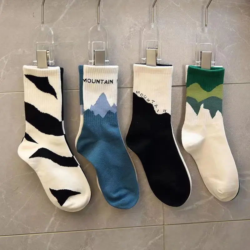 4 Pairs Of Fashionable And Soft AB Socks, Comfortable And Breathable