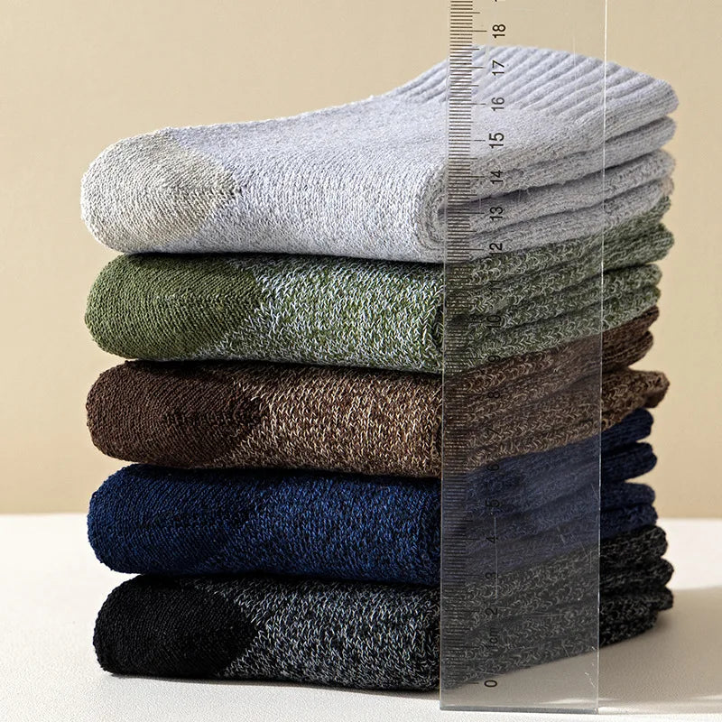5 Pairs Merino Wool Socks For Men, Super Thick Hiking Socks Thermal