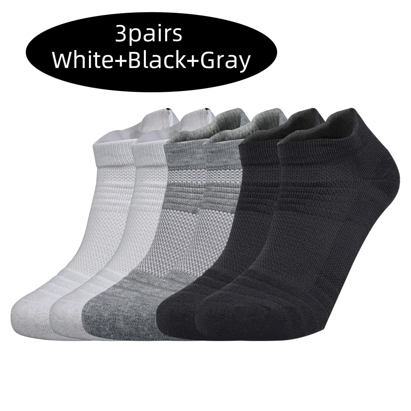 3 Pairs Sports Socks Men Women Short Running Socks Performance Ankle