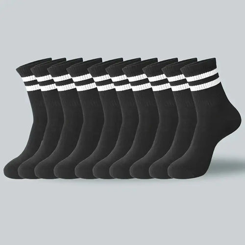 6 Pairs Popular Parallel Bars Socks Men's Business Sports