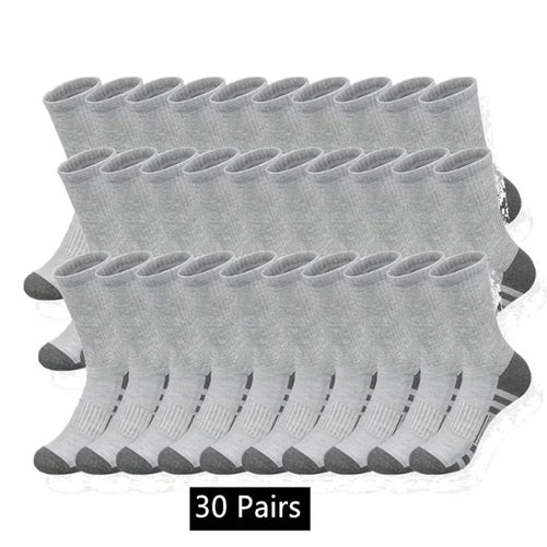 10/20/30 Pairs Men's Classic Crew Socks Unisex Sports Socks for Men