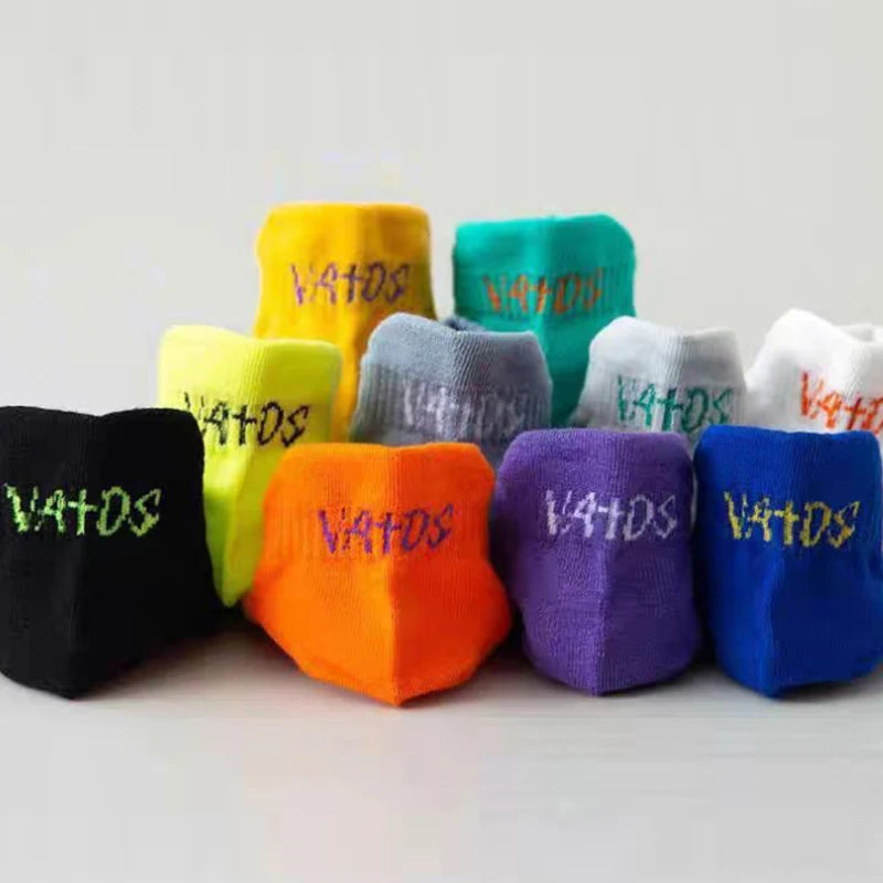 5 Pairs Men Bright Colored Ankle Socks Breathability Fashionable