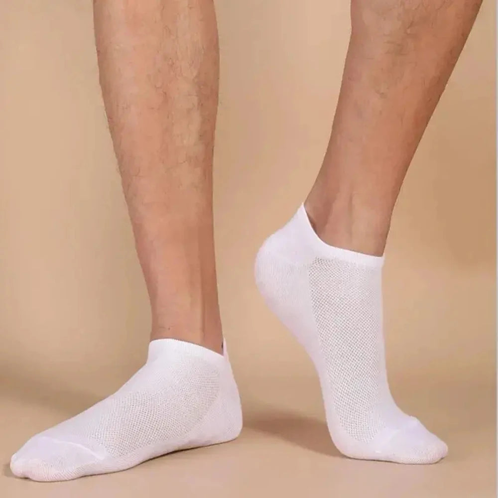 10/20 Pairs Unisex Casual Plain Color Boat Socks Thin Breathable Comfy
