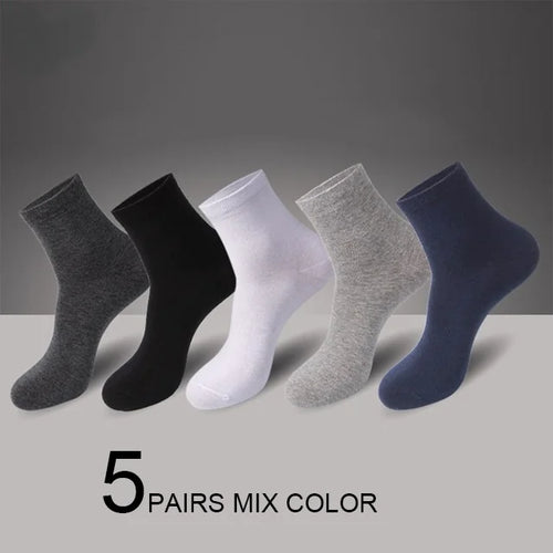 5/10 Pairs High Quality Men‘s Socks Cotton Casual Business Middle