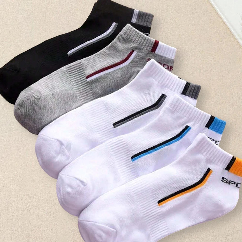 5 Pairs Men Summer Socks Trendy Fashionable Simple Versatile Men Ankle