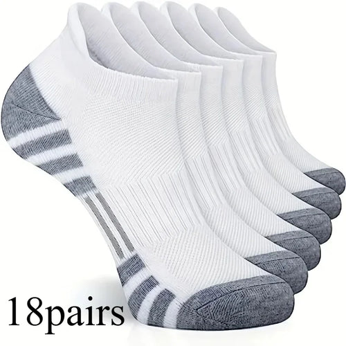 6/12/18Pairs Ankle Athletic Running Socks Cushioned Cotton Breathable
