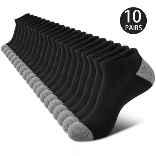 10 Pairs of High-Quality Men's Sports Fitness Running Socks For Spring